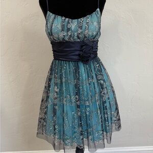 Elegant Blue Mini Dress